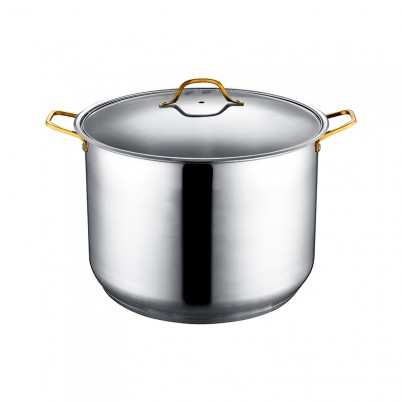 ZH-C116 Single Stock Pot with Gold Plated Wire Handle