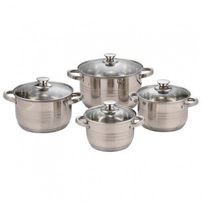 ZH-C010 8pcs Stainless Steel Cookware Set with Hollow Handle