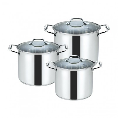ZH-C090 6pcs Stock Pot Set with Zinc Alloy Handle