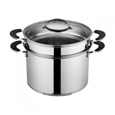 ZH-C053 Set of 3 Pasta Pot with S/S Silicone Bar Handle