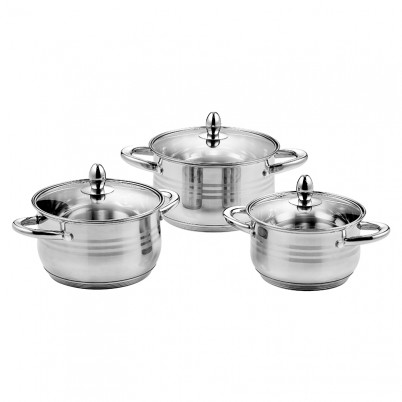 ZH-C013 6pcs Stainless Steel Cookware Set with Hollow Handle
