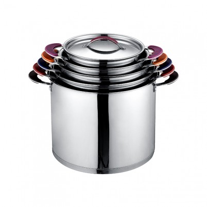 ZH-C099 Single Stock Pot with S/S Silicone Bar Handle