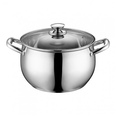 ZH-C039 Single Stainless Steel Apple Shape Casserole with Hollow Handle