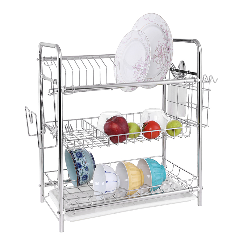 ZH-W3007 Triple Layer Kitchen Dish Plate Rack