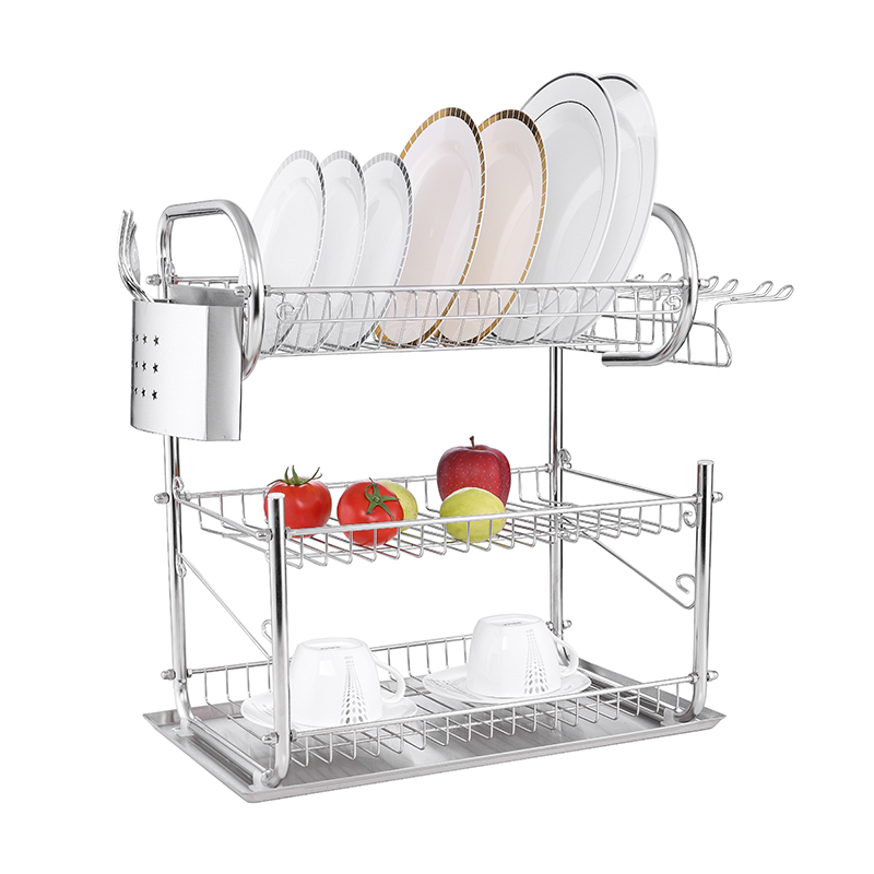 ZH-W3006 Triple Layer Kitchen Dish Plate Rack