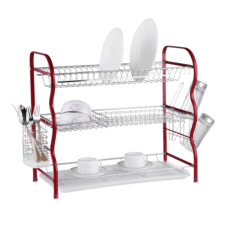 ZH-W3003 Triple Layer Kitchen Dish Plate Rack