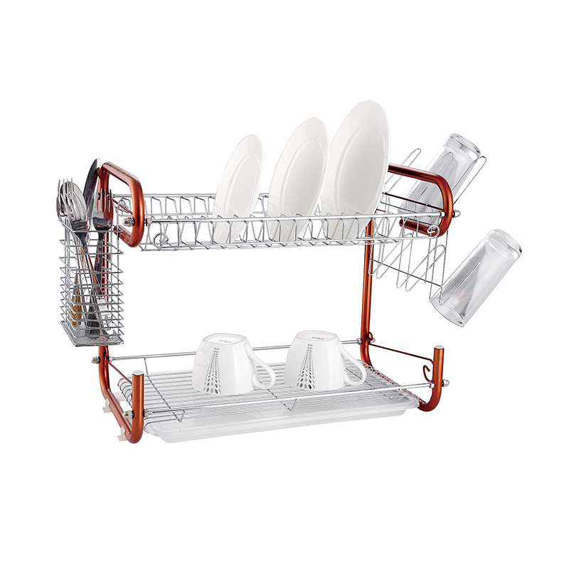 ZH-W2044 Double Layer Kitchen Dish Plate Rack