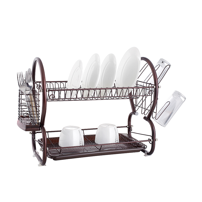 ZH-W2043 Double Layer Kitchen Dish Plate Rack