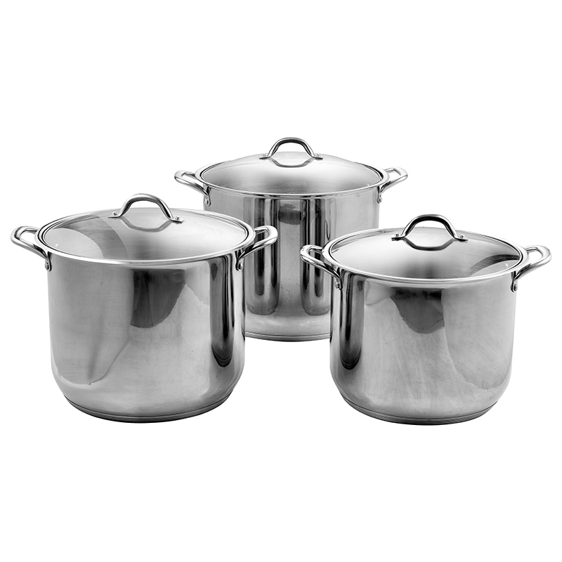 ZH-C088 6pcs Stock Pot Set with Pipe Hollow Handle