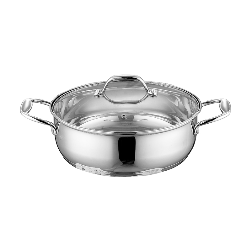 ZH-C073 Single Shallow Pot with Zinc Alloy Handle