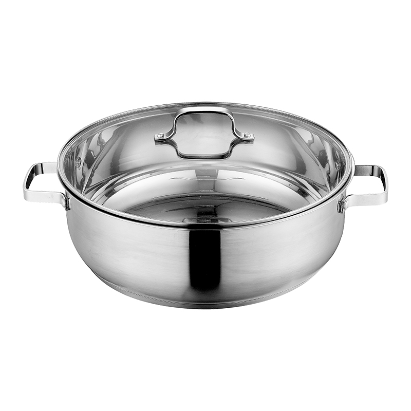 ZH-C068 Single Shallow Pot with Wire Handle