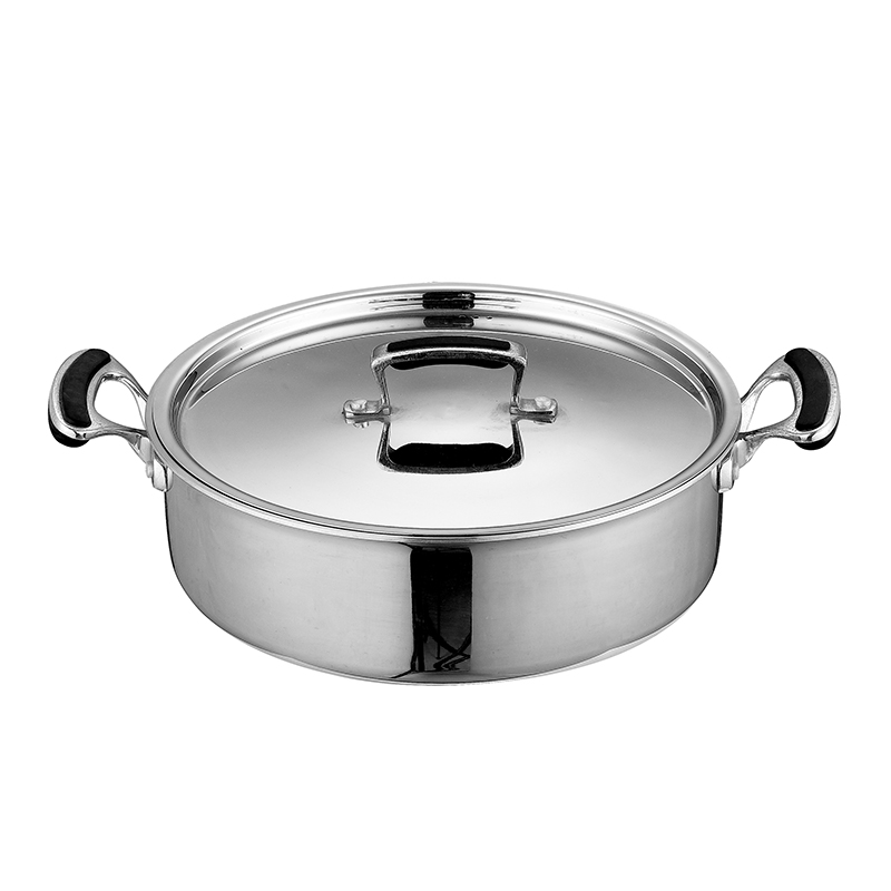 ZH-C064 Single Shallow Pot with Bakelite Complex Handle
