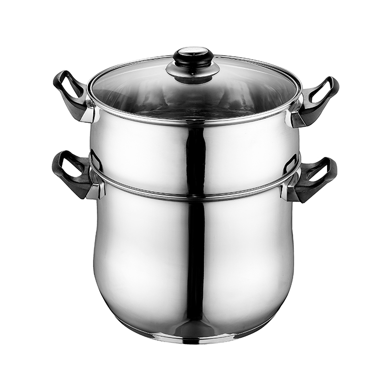 ZH-C056 Couscous Stock Pot with Black Bakelite Handle
