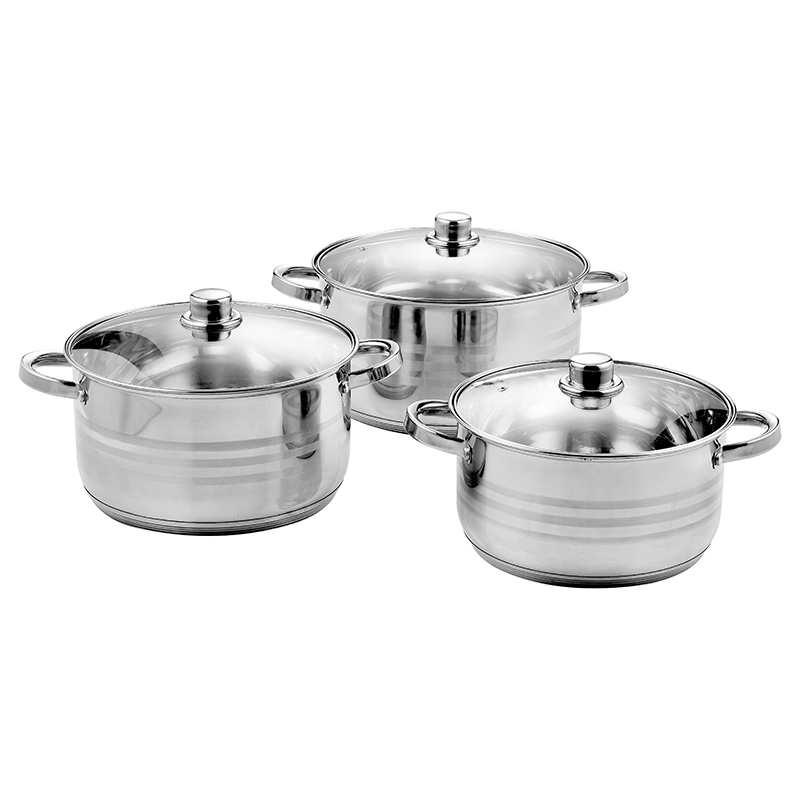 ZH-C017 6pcs Stainless Steel Cookware Set with Hollow Handle